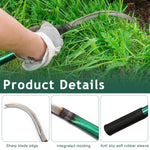 HASTHIP Sickle Weed Remover Tool for Harvesting and Weeding with 40cm Handle featuring Curved Steel Blade