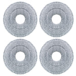 HASTHIP® 4Pcs Microfiber Mop Pads 9.84 Inches Round High Absorbent Microfiber Mop Pads Replacement for Rotary Mop Wet Dry Use Microfiber Mop Pads, Compatible Most Round Spin Mop & Bucket.