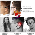 HASTHIP Specs Holder for Glasses with Anti Slip Silicone Ear Grips | 2 Pairs Soft Retainers