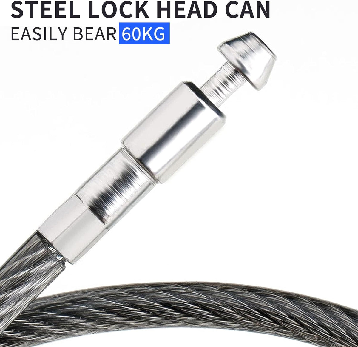 HASTHIP® Password Cable Lock Zinc Alloy Housing Wire Lock 4-Digit Combination Lock, Heavy Duty Steel Wire Design, Combination Lock for Cabinets, Bike Wheel, Lockers, Luggage Security
