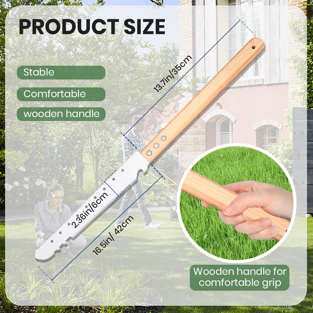 HASTHIP Hand Saw for Gardening with 77cm Double Sided Blade and Wooden Handle | Detachable Screw Fasteners