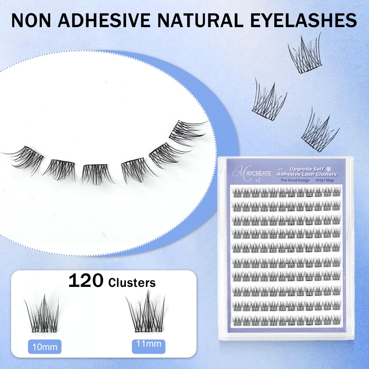 HASTHIP® 120-Piece Self-Adhesive Lash Cluster Kit