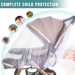 HASTHIP® 2 Piezas Mosquitera Elástica para Cochecito y Cuna 1.5m, Red Protectora de Malla Fina para Bebé, Compatible con Silla de Paseo, Moisés y Uso Exterior