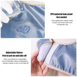 HASTHIP Adult Bibs for Dining with Leakproof Catch Pockets 67.5×39.7cm Blue | Washable Adjustable Protection