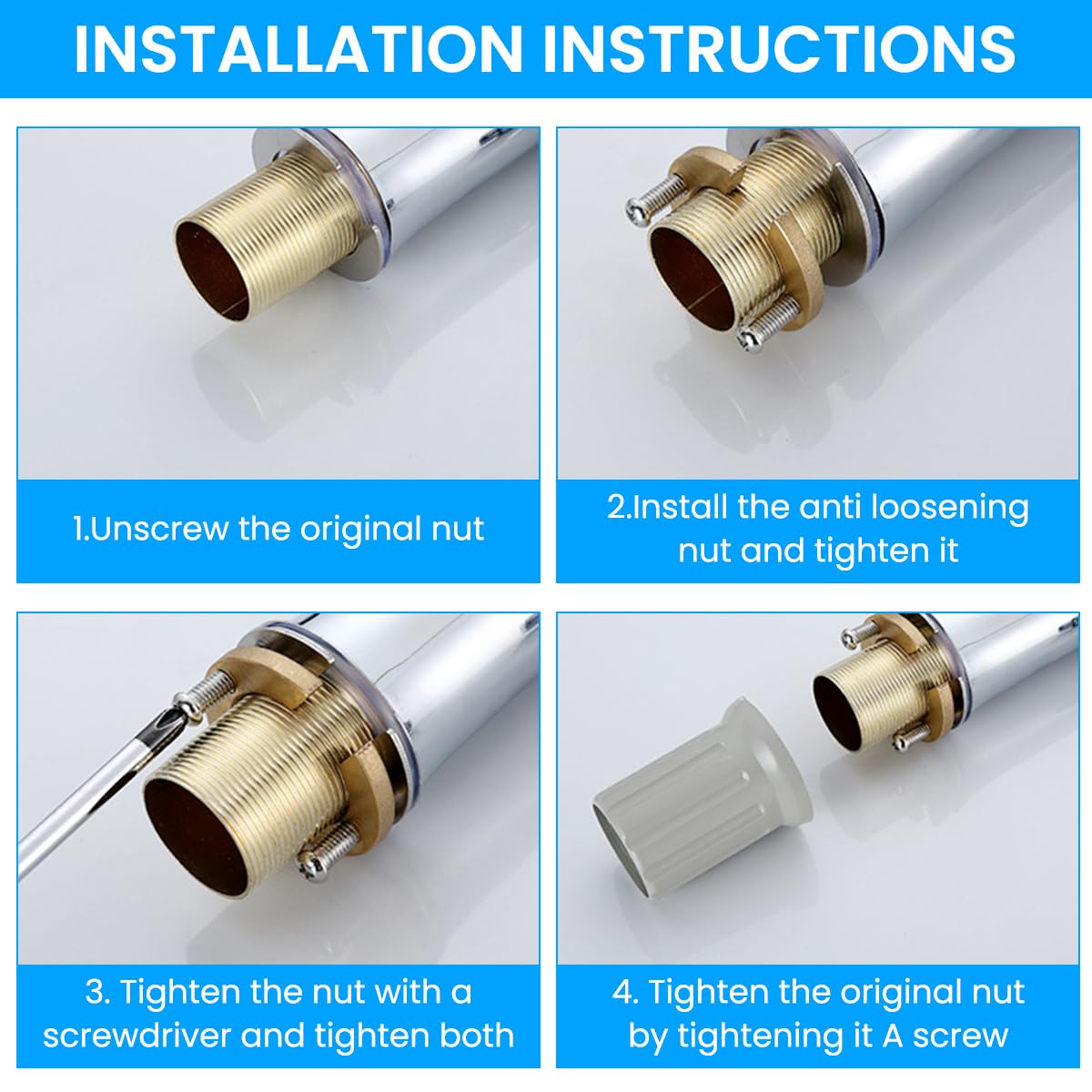 HASTHIP Faucet Fixing Tool Set for Kitchen Use featuring 1.22 in Copper Support Bracket | Easy Installation