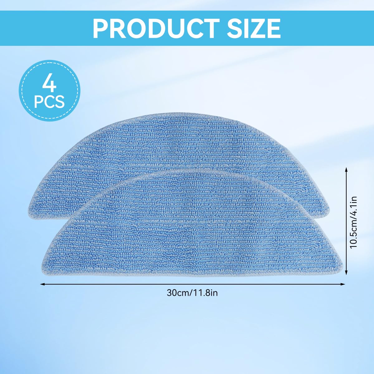 HASTHIP® Replacement Mop Pads for Ecovacs Deebot Y1 pro Vacuum Cleaner Microfiber Mop Pads Water Abserbent Scrubbing Pads Cleaning Pads Universal Replacement Mop Pads.