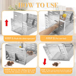 HASTHIP Rat Trap for Indoor and Outdoor Use featuring Dual Entry One Way Door 12 x 9 x 6 in Metal Cage