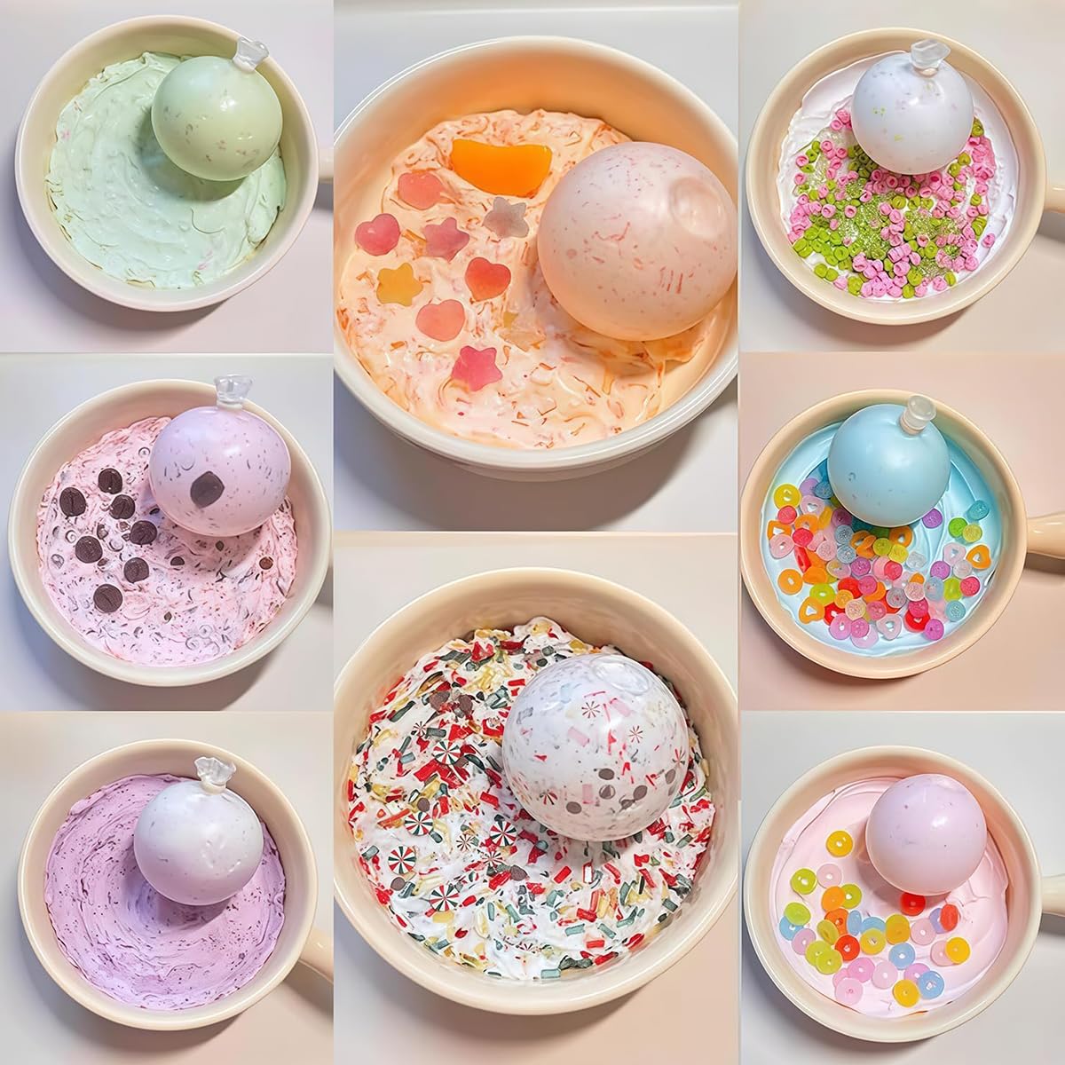 HASTHIP DIY Squishy Making Kit for Kids with 5 Silicone Molds & Coloring Pigments | Fun Craft Toy Set