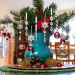 HASTHIP Christmas Tree Hanging Ornament Set featuring 30PCS Crystal Acrylic Snowflakes | Festive Icicle Decorations
