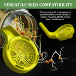 HASTHIP Sprouting Mason Jar for Homemade Edible Seeds with 32 oz Glass Body and Ventilated Mesh Lid | Includes PP Handle