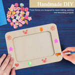 HASTHIP Wooden Photo Frame Kit for DIY Crafts with 6 Frames and 30 3D Decals | Eco Wood