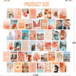 50 Sheet Wall Post Card Photo Wall Decoration Display Sun Beach Collection Aesthetic Wall Sticker Wall Art Posters Room Decor 4x6 Inch Art Paper Gift Packing Scrapbooking Material