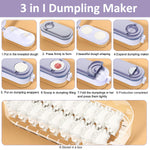 HASTHIP Manual Dumpling Press Mold for Ravioli Making with Dual Skin Design | Food Grade PP 3 in 1 Kitchen Tool