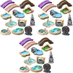 HASTHIP Miniature Garden Bridge Figurines for Fairy Decor with Resin Lighthouse and 12 Pieces Set