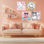 HASTHIP Paint by Numbers Kit for Wall Art with 7.8x7.8 in Canvases and Frame | DIY Gift