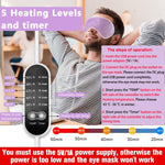 HASTHIP Heated Eye Mask for Sleep and Relaxation with 5-Level 36–50°C Control | USB Powered