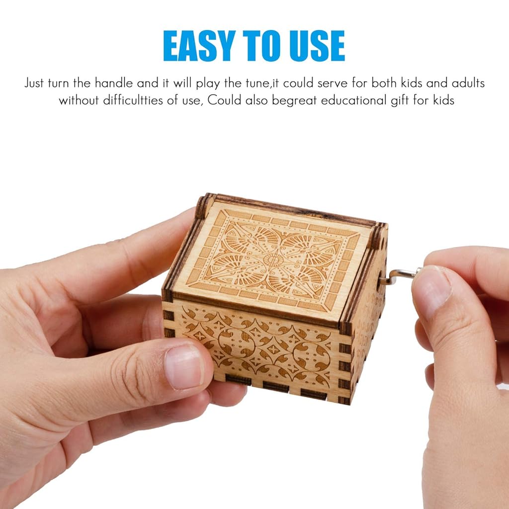 HASTHIP® Music Box, Wooden Classic Music Box with Hand Crank Birthday Gifts for Girls Boys Diwali Gifts for Kids Friends Family -You are My Sunshine