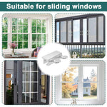 HASTHIP Sliding Window Key Locks for Home Security with Dual Screw-In Stud Design | 3 Pcs Silver Aluminum