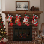 HASTHIP Christmas Stockings Set for Tree and Home Decor with 4 Designs | Santa Reindeer Snowman Style