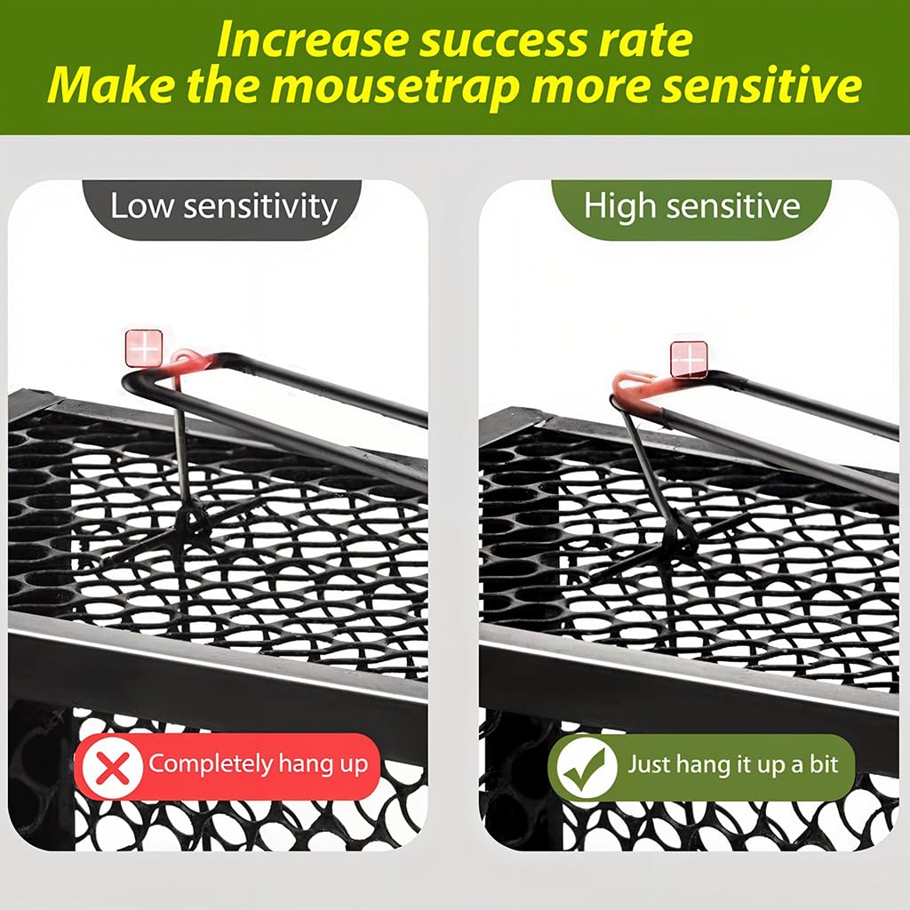 HASTHIP Rodent Trap for Kitchen and Garage featuring One Way Spring Loaded Door 30x14x14cm