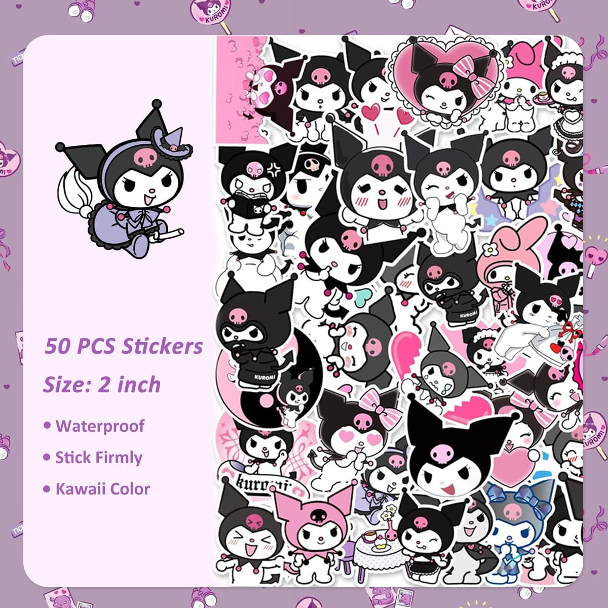 HASTHIP Kuromi School Supplies Set for Students with 23 Pcs Notebook & Pencil Pouch | Cute Gift for Girls