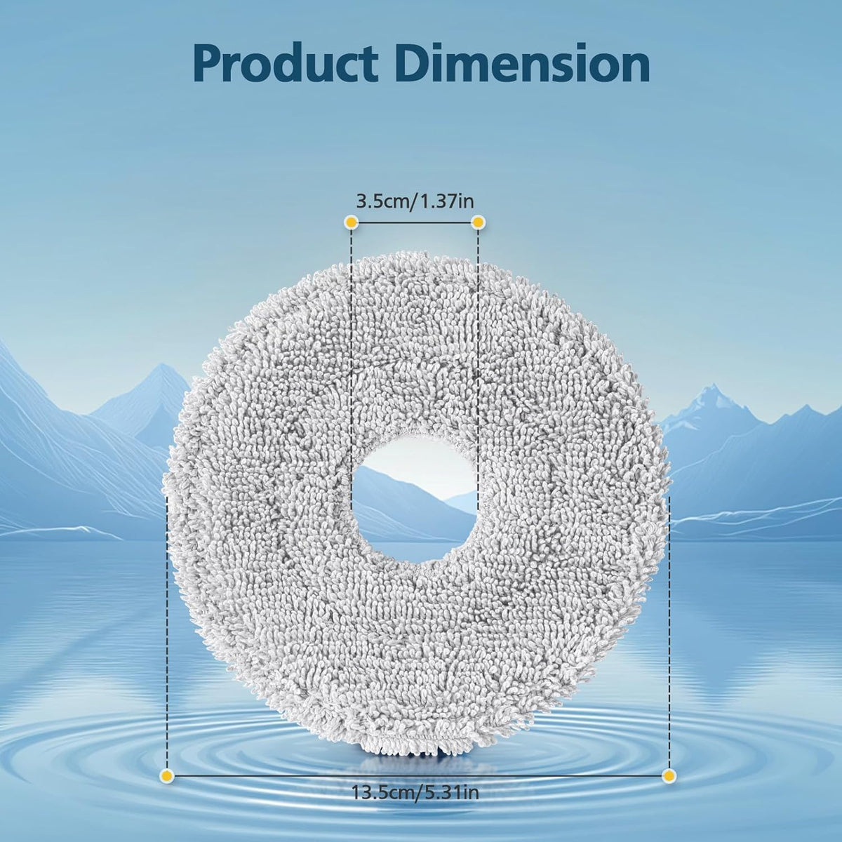 HASTHIP® 6-Pack Mop Pads Compatible with Dreame L40 Ultra,X40 Ultra,X50 L50 L10S L10S Pro Heat Gen2 L40S X30 L10 Robot Vacuum