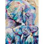 HASTHIP Elephant Diamond Painting Kit for Home Wall Decor with 30 x 40cm Full Drill | DIY Gem Art for Adults and Kids