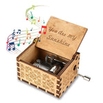 HASTHIP® Music Box, Wooden Classic Music Box with Hand Crank Birthday Gifts for Girls Boys Diwali Gifts for Kids Friends Family -You are My Sunshine