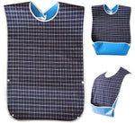 HASTHIP Adult Bibs for Elderly Dining Protection featuring Waterproof Easy Clean Design 78 x 44cm Blue