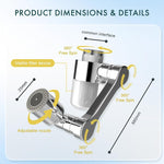 HASTHIP® Kitchen Faucet Extender with Filter, 360° Swivel Faucet Attachment, Universal Tap Water Filter, Clear Filtration Core Design, Splash-Proof Faucet Aerator for Kitchen, Bathroom