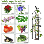 HASTHIP Climbing Trellis for Garden and Patio featuring 100cm Obelisk Structure | Decorative Metal Support for Roses and Ivy