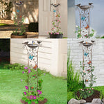 HASTHIP Garden Climber Support Stand with 7 in Bird Bath Bowl and Metal Trellis | 100CM Outdoor Decoration