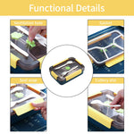 HASTHIP Lunch Box for School and Office with 4 Compartments 1000ml Stainless Steel | Leakproof Bento Set for Men Women and Kids