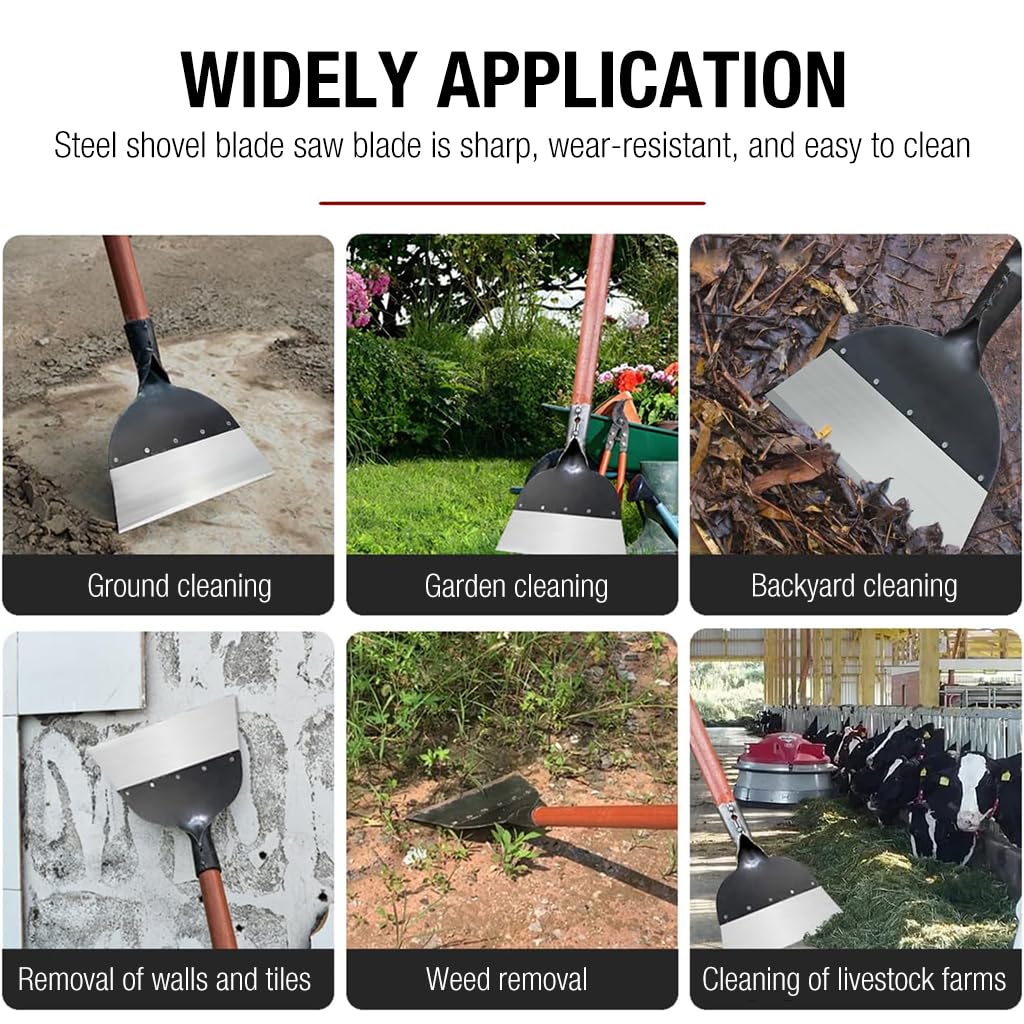 HASTHIP® Heavy Duty Hand Weeder for Weed Removal, Clean Up Animal Waste, Large Metal Shovel Scraper, Mud Remove Tool, Gardening Tools for Home Garden(Without Handle)