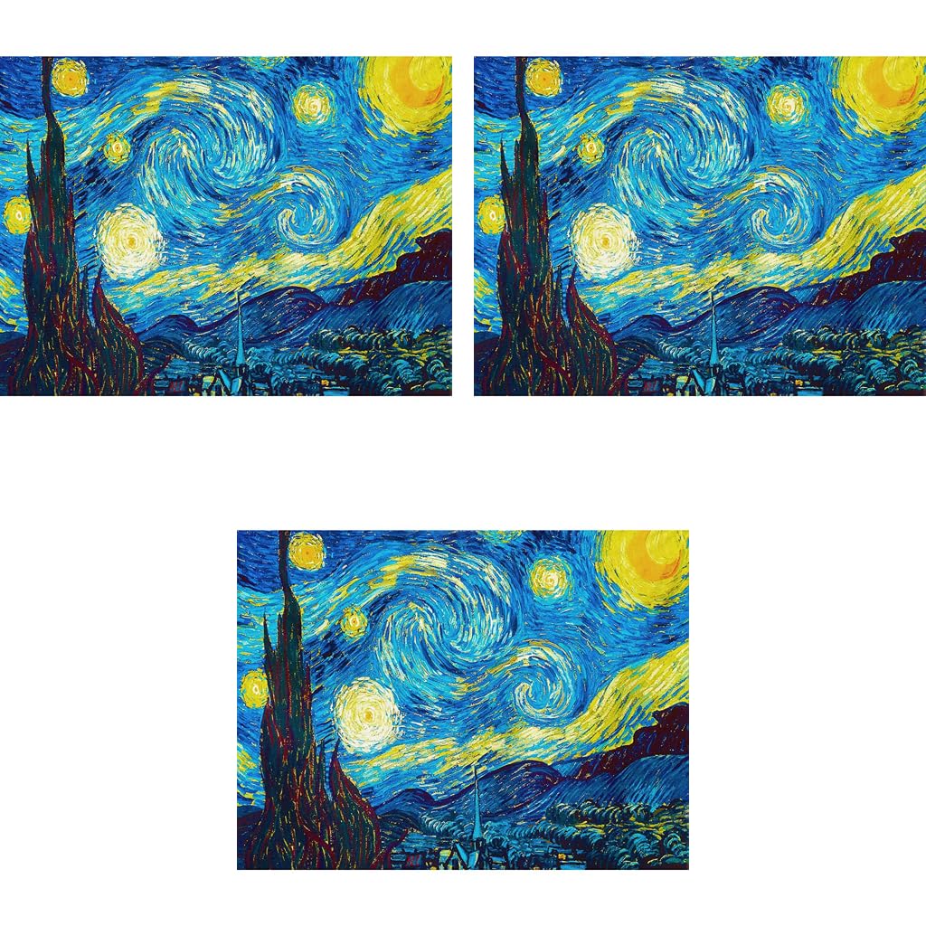 HASTHIP Diamond Painting Kit for Stress Relief with 30 x 40cm Canvas and Shiny Rhinestones | Van Gogh Starry Night Art Decor