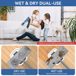 HASTHIP Replacement Flat Mop Head Refill for Wet and Dry Mops featuring Stick-On Microfiber Pads 12.99 x 4.72 in | Reusable and Washable 8 Pcs Set