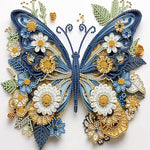 HASTHIP 5D Diamond Painting Kit for DIY Home Decor featuring Butterfly Art 12x12 Inches