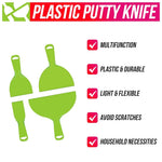 HASTHIP® 8PCS Flexible Plastic Putty Blade Scraper Set (2/4/6/8 Inch) Durable PP Wall Putty Blades for Drywall, Plaster, Decals, Wallpaper, Paint Removal & Craft Projects