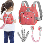 HASTHIP® Toddler Harness Leash+ Anti Lost Wrist Link, Cute Dinosaur Kids Harness with Leash, Foldable Child Leash Baby Walking Wristband Assistant Strap Belt for Parent Boys