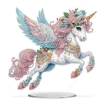 HASTHIP DIY 5D Diamond Painting Art Kit for Dreamy Unicorn 9.3 in Desk Decoration with Tools and Color Gems