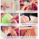 HASTHIP 5D Diamond Painting Kit for Home Wall Décor with Full Drill Canvas 30x40cm | DIY Unicorn Rhinestone Embroidery
