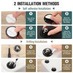 HASTHIP Self Adhesive Caster Wheels for Furniture and Storage with 200kg Load Capacity featuring 360° Swivel | Easy Installation for Home & Office