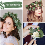 HASTHIP Artificial Eucalyptus Leaves for DIY Wedding and Party Decor 400pcs | Silk Green Petals 1.97x2.95 in