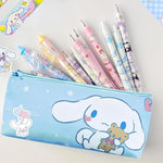 HASTHIP® 9Pcs Kawaii CinnamorollSchool Supplies Set, Kawaii Stationeries Supplies Set with Notebook, Pencil Pouch, Click Pens, Assorted Cinnamoroll Cartooon Stickers, Girls School Gift Set