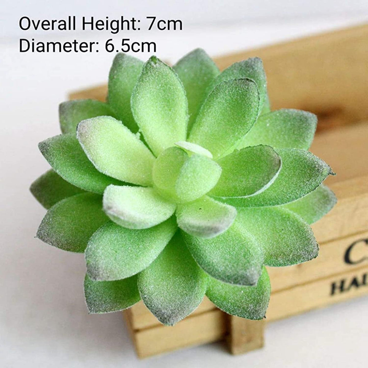 HASTHIP Artificial Plants for Home Decor with 9Pcs PVC Flocked Succulents | Indoor and Outdoor Decorations