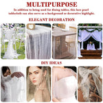HASTHIP Table Runner for Weddings and Parties with Pearl Embellished Lace 80x300cm | Elegant Sheer Dining Decor