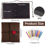 HASTHIP DIY Photo Album for Weddings and Family Memories with 60 Pages featuring Red Heart Closure and Felt Cover | Includes Metallic Pen and Color Stickers