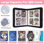 HASTHIP Instant Photo Album for Instax & Game Cards with 200 Slots and Zipper Strap | Heart Pattern PU Cover