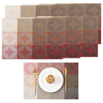 HASTHIP Dining Table Placemats 6pcs 17.7x11.8cm for Dining Protection with Embossed PVC Design | Waterproof and Heat Resistant