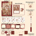 HASTHIP Vintage Journal Kit for Scrapbooking and Gifting with 67 Pcs Set | Fairytale Garden Theme